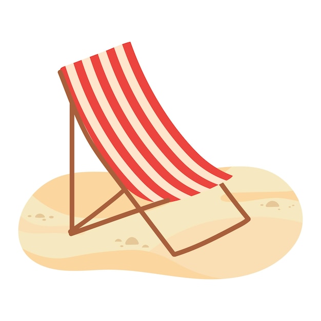Vector a beach chair on a white background