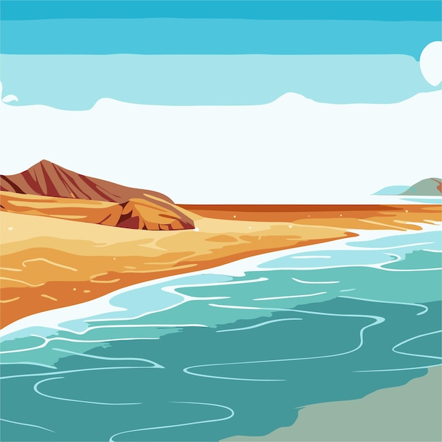 Beach and desert vector 6