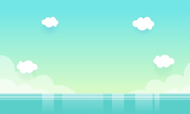 Vector beach flat background design