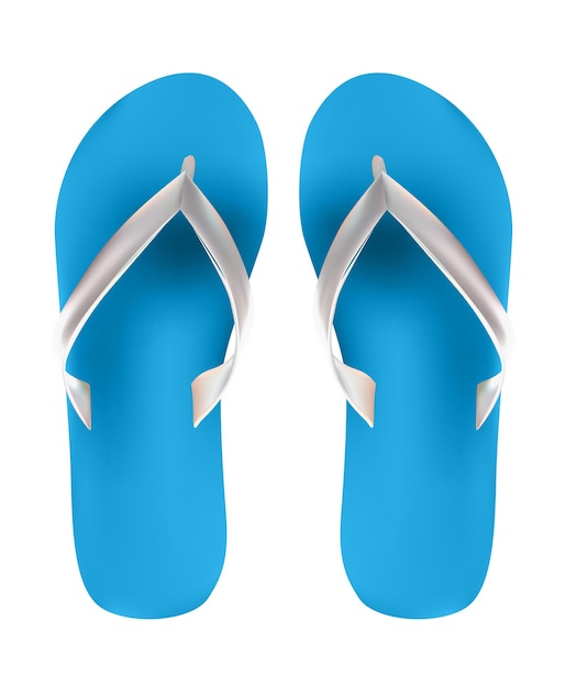 Vector beach flip flop icon illustration isolated on white