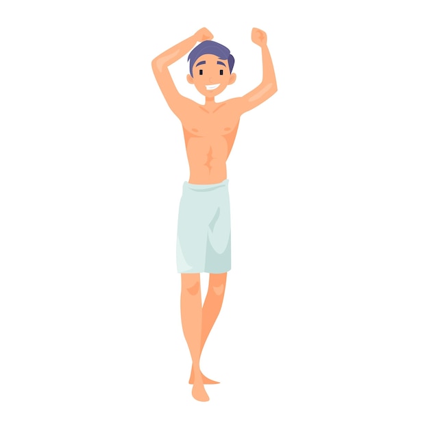 Beach guy flat icon colored vector element from beach people