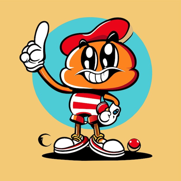 Vector beach holiday badge summer hand drawn flat stylish mascot cartoon character drawing sticker icon