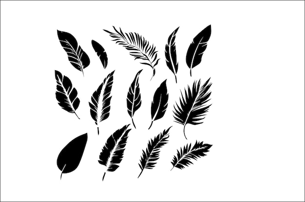 Beach house dcor with leaf silhouette jungle dreams exotic leaf silhouettes tropical leaf silhouette