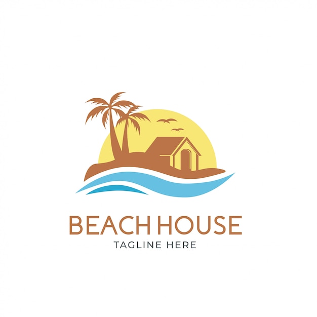 Vector beach house logo
