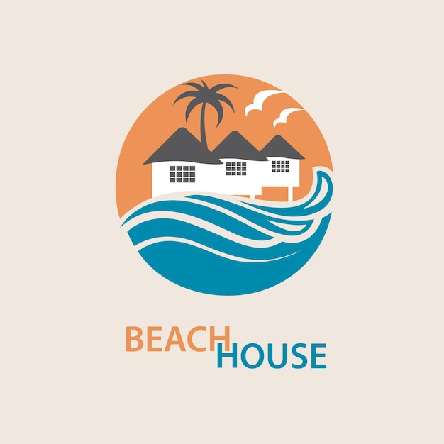 Vector beach house logo