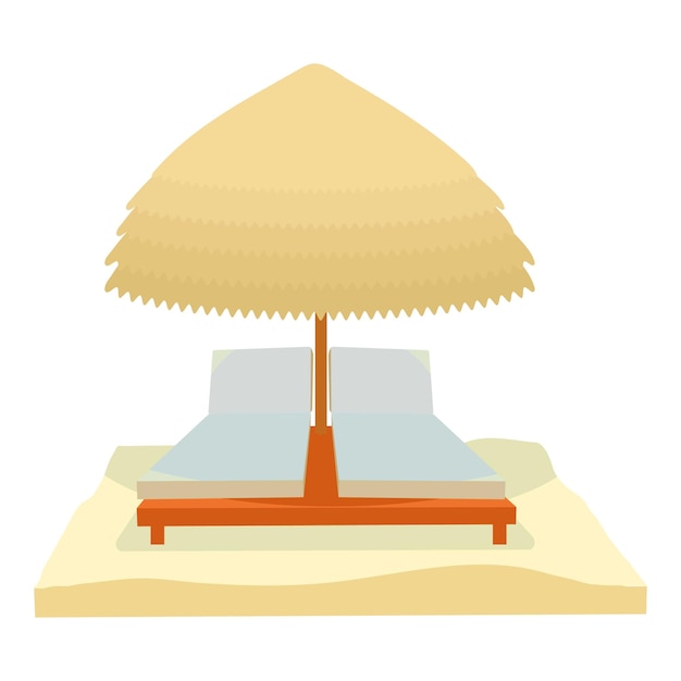 Beach icon cartoon illustration of beach vector icon for web