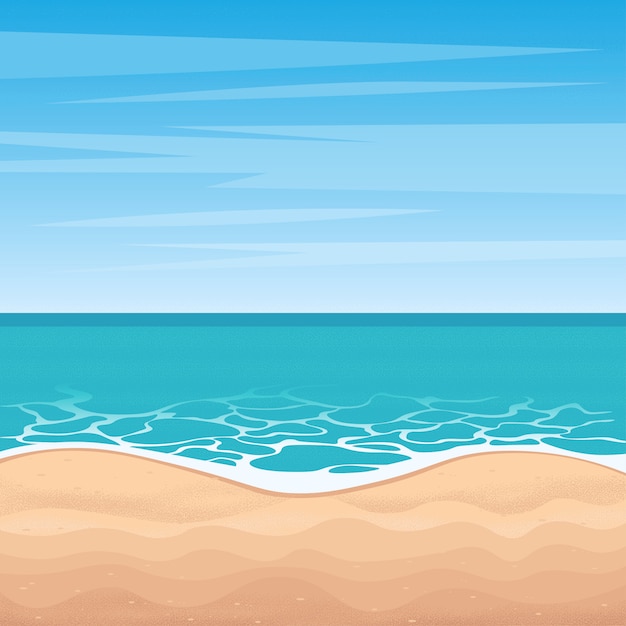 Vector beach landscape