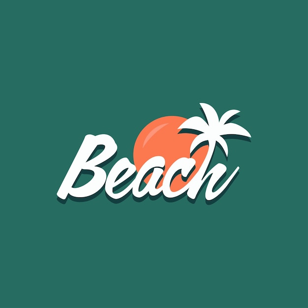 Vector beach letter design logo