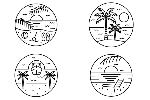 Vector beach logo 10