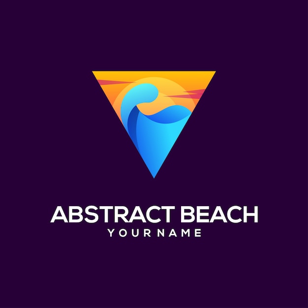 Beach logo abstract