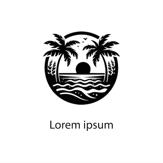 a beach logo design for brand