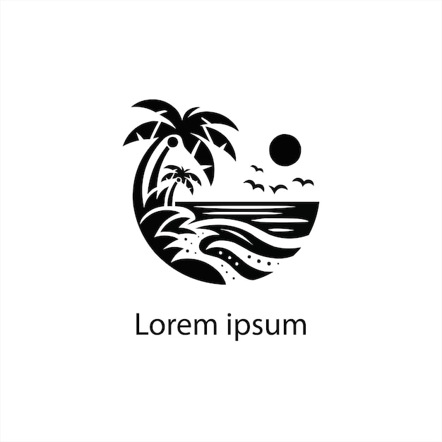 a beach logo design for brand