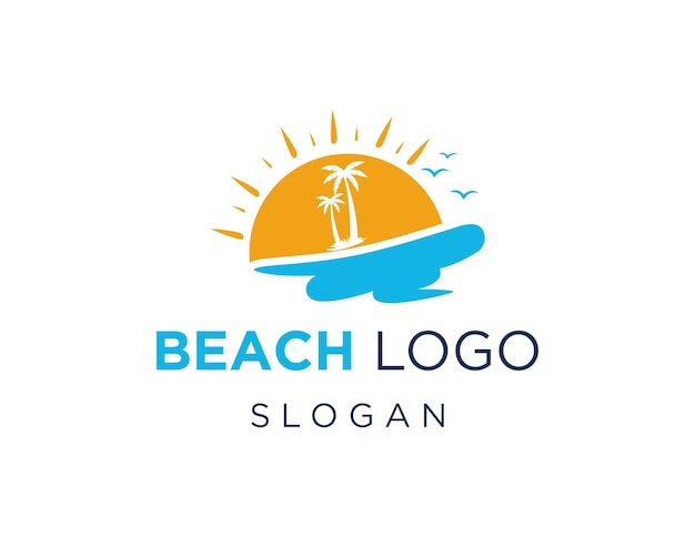 Premium Vector | Beach logo design created using the corel draw 2018 ...