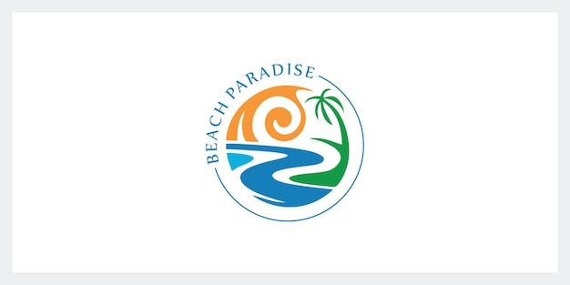 Vector beach logo design inspiration vector icons premium vector