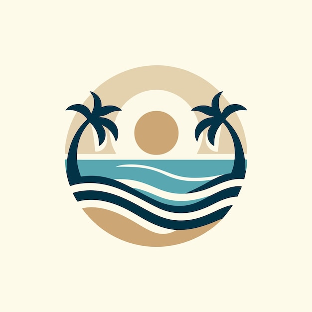 Vector beach logo design