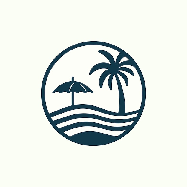 Vector beach logo design