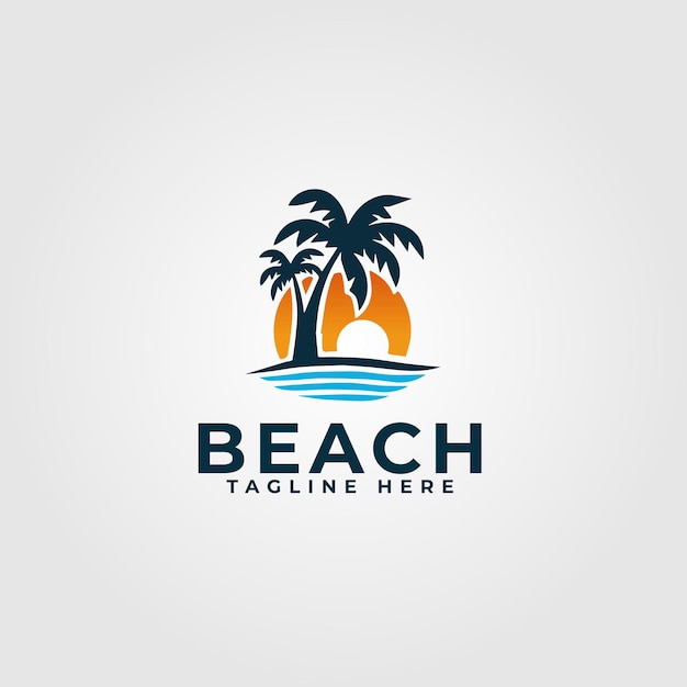 Beach logo design