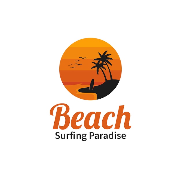 Beach logo vectors  illustration  Stock 