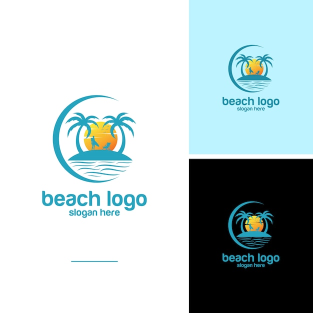 beach logo vectors