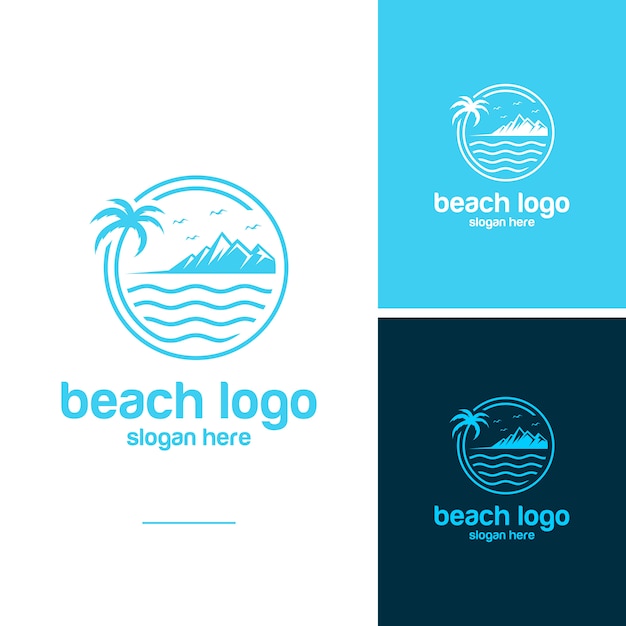 Beach logo vettori