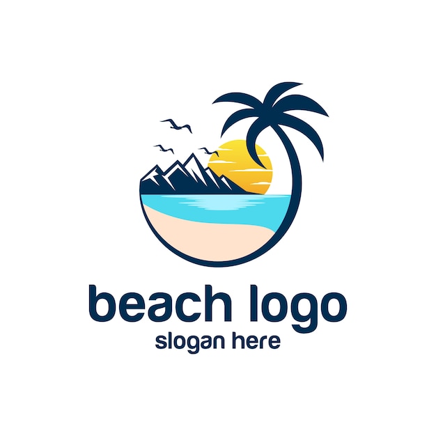 Beach logo vettori