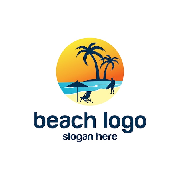 Beach logo vettori