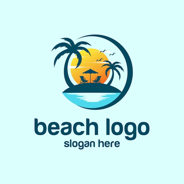 Beach logo vettori