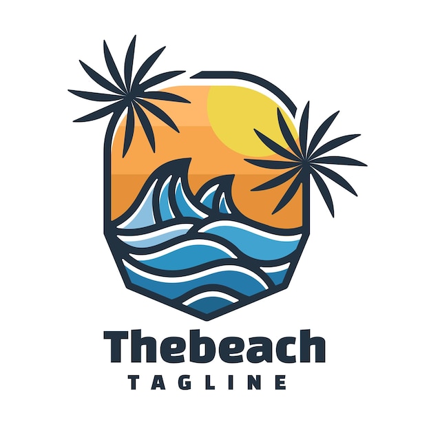 Vector beach logo