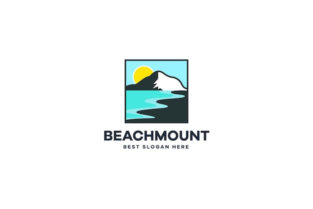 Beach mountain logo