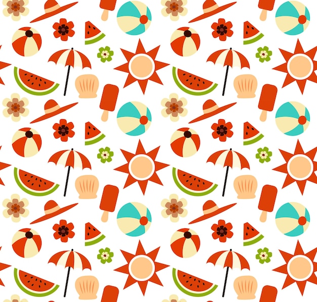 Vector beach pattern