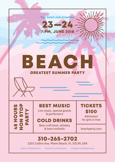 Beach Poster Template