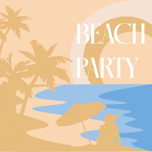 Vector beach poster