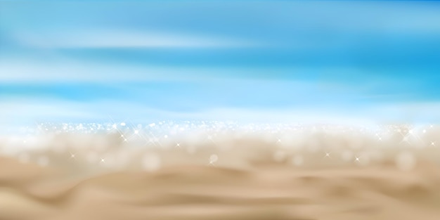 砂の空と海のビーチシーン