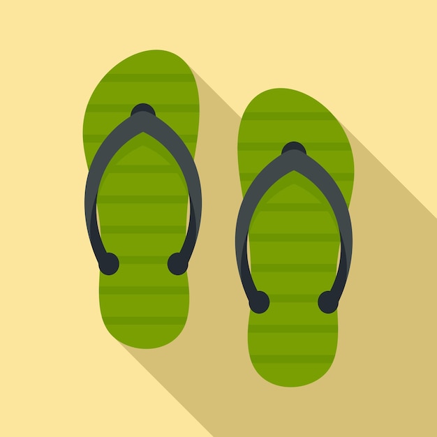 Beach slippers icon flat illustration of beach slippers vector icon for web design