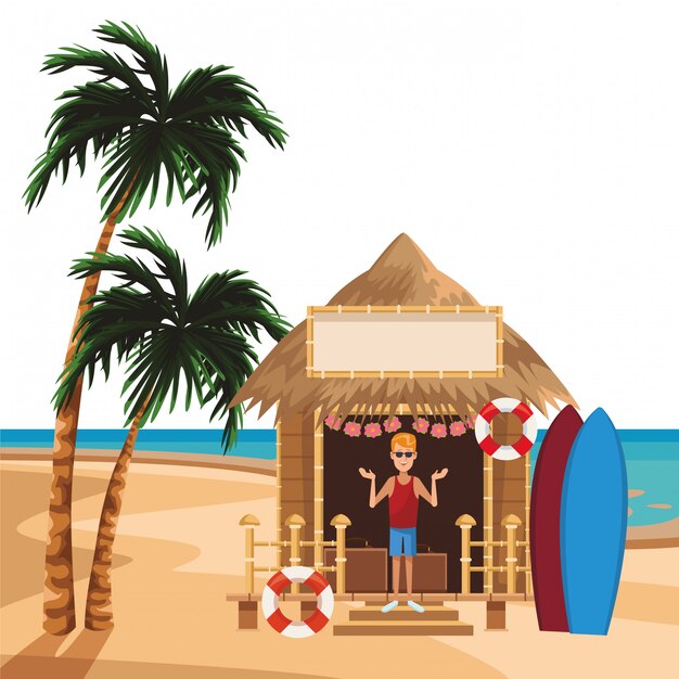 beach summer cartoon
