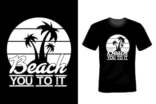 Beach T shirt design typography vintage