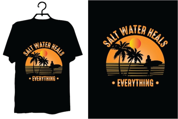 Beach t shirt design