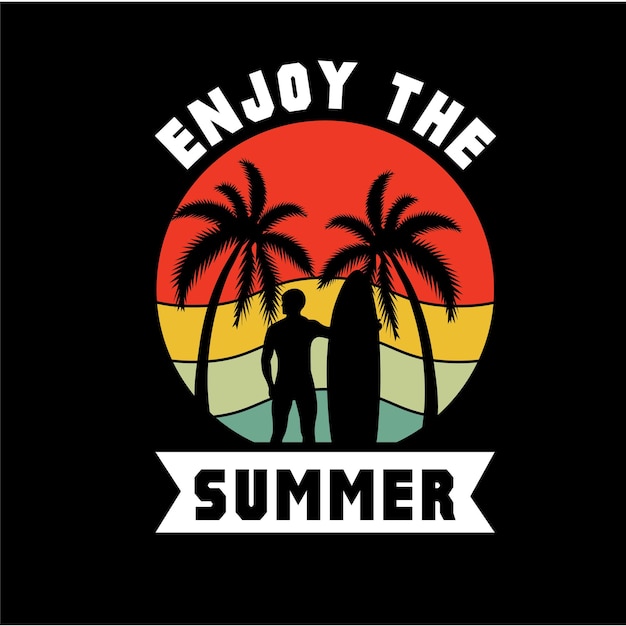 ビーチTシャツ 夏のタイポグラフィーデザイン