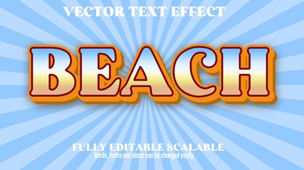 Beach Text Effect Bewerkbaar