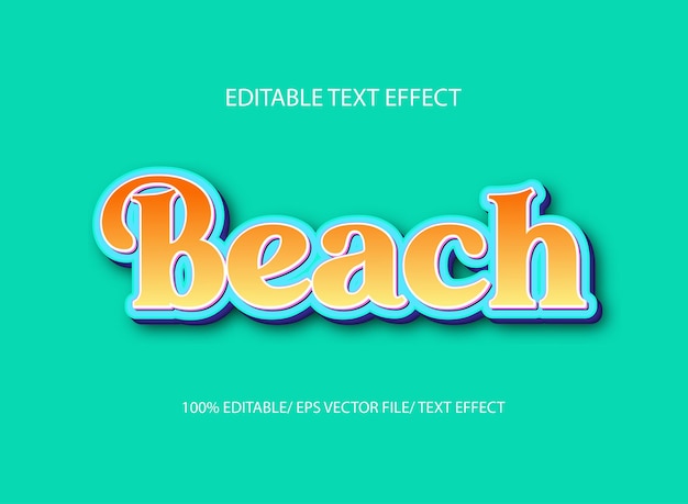 ビーチ テキスト スタイル効果