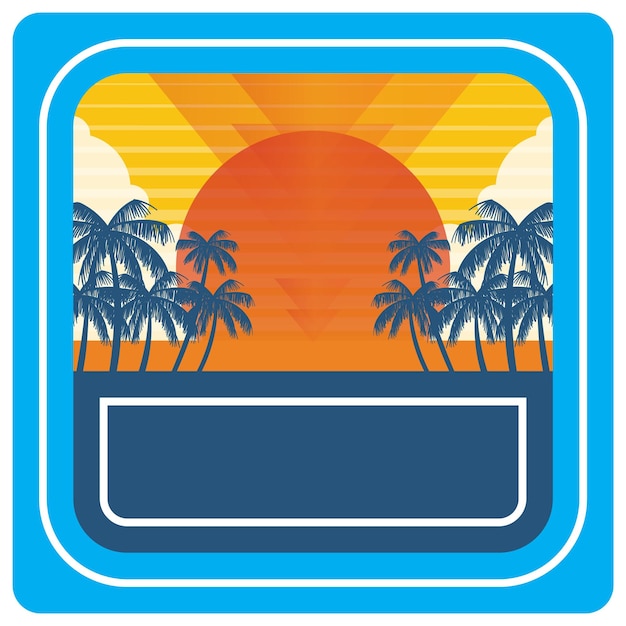 Vector beach theme