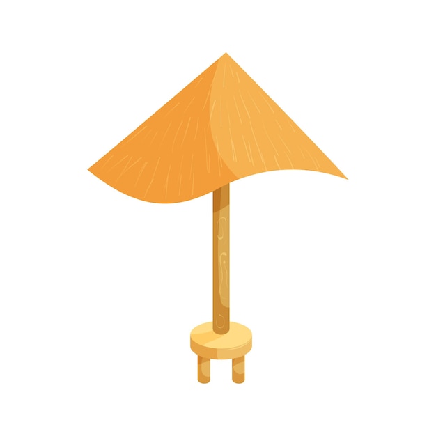 Beach umbrella icon in cartoon style isolated on white background Sun protection symbol