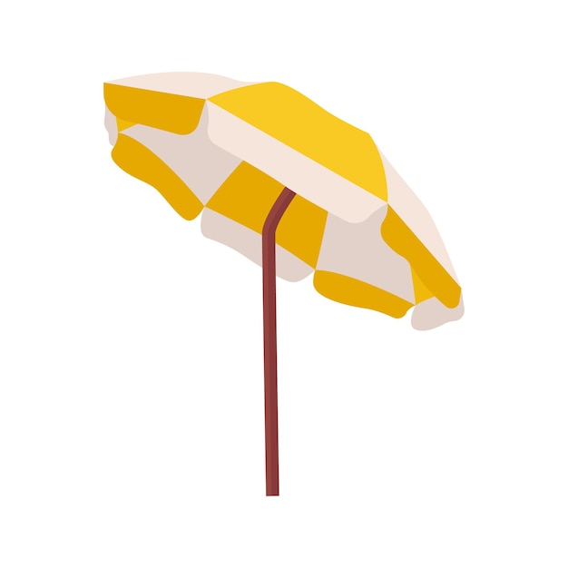 Vector beach umbrella isolated on white background flat vector illustration