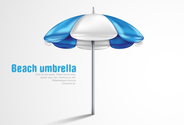 Vector beach umbrella on a white background