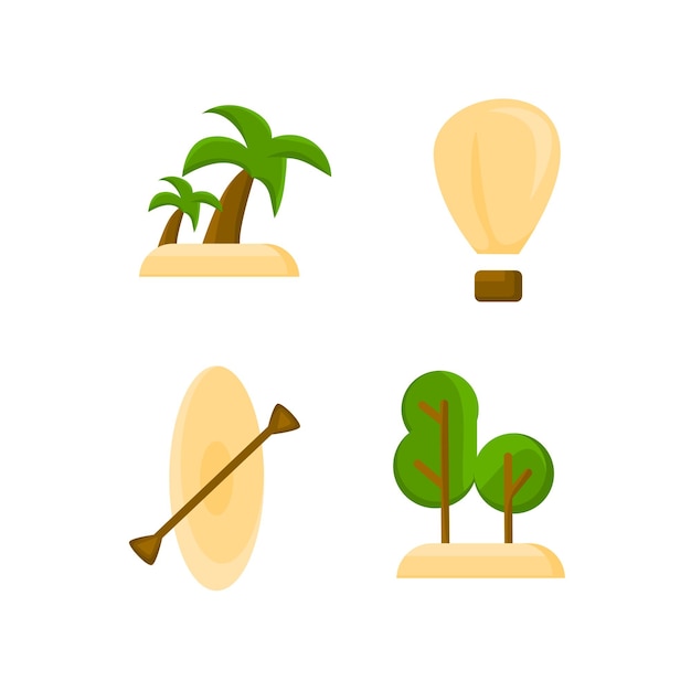 Beach Vacation Icon Vector Design