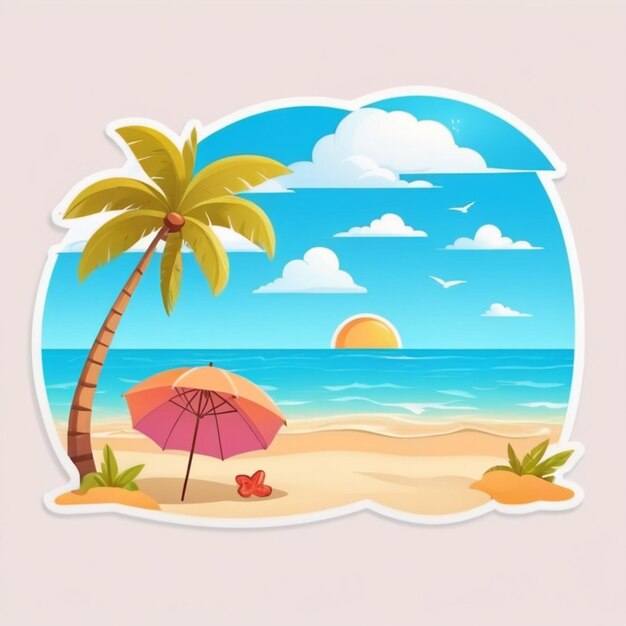 Beach vector background