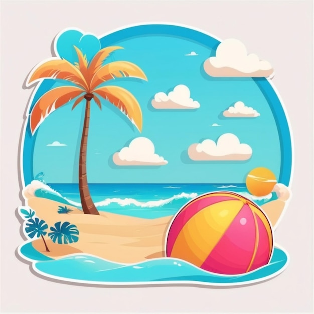 Beach vector background