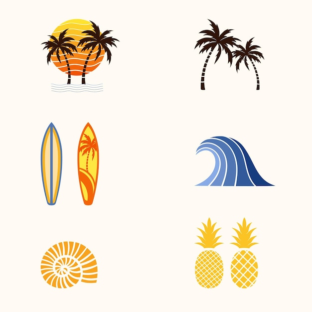 Beach vector icon illustration