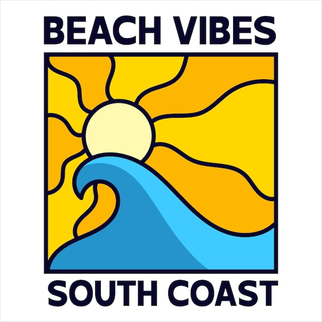 Premium Vector  Beach vibes adventure badge t for tshirt designs