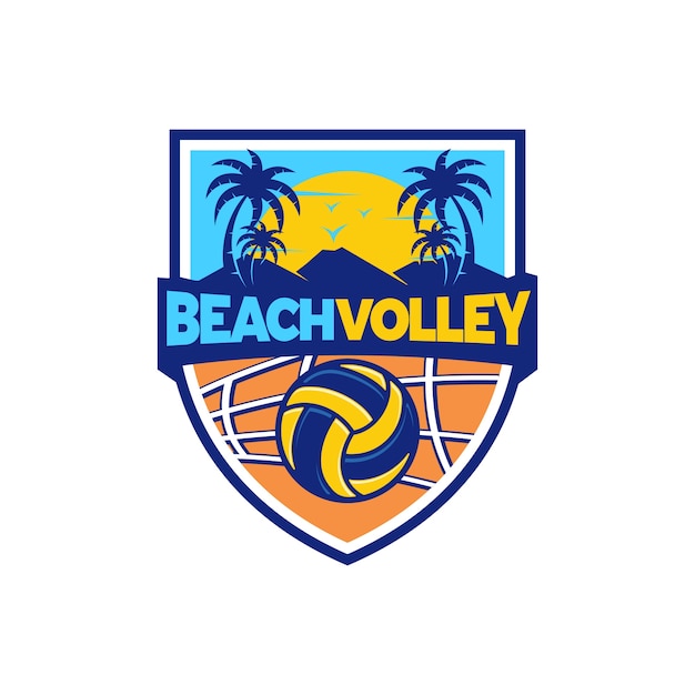 Vector beach volley logo